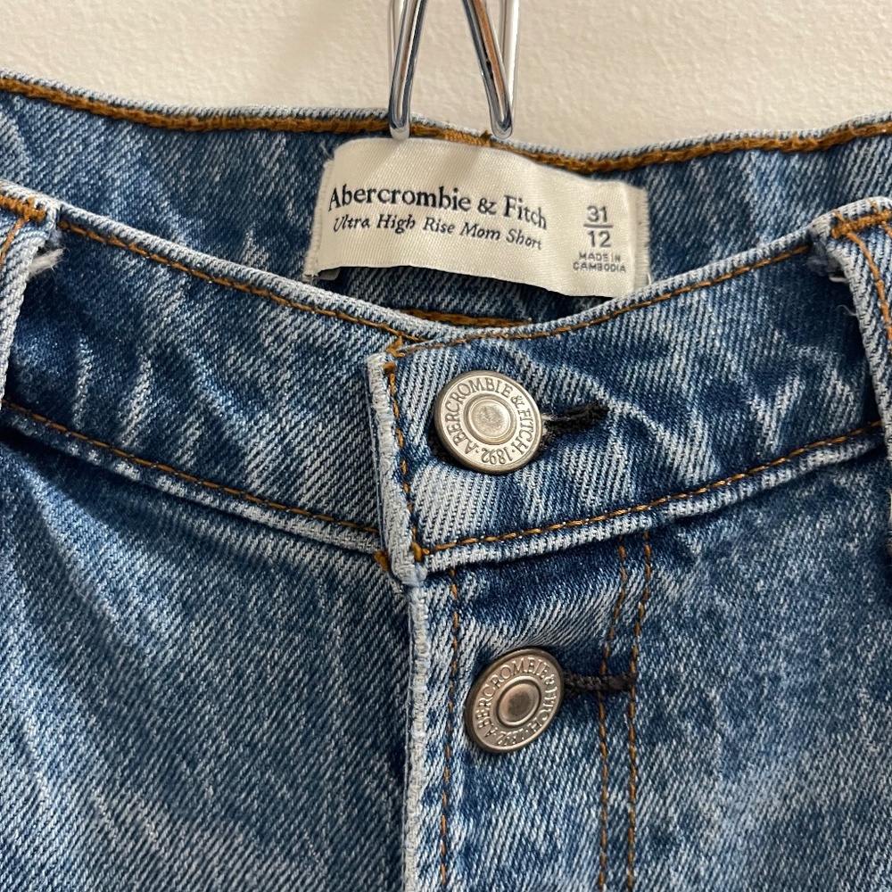 Abercrombie & Fitch High Rise Denim Shorts
